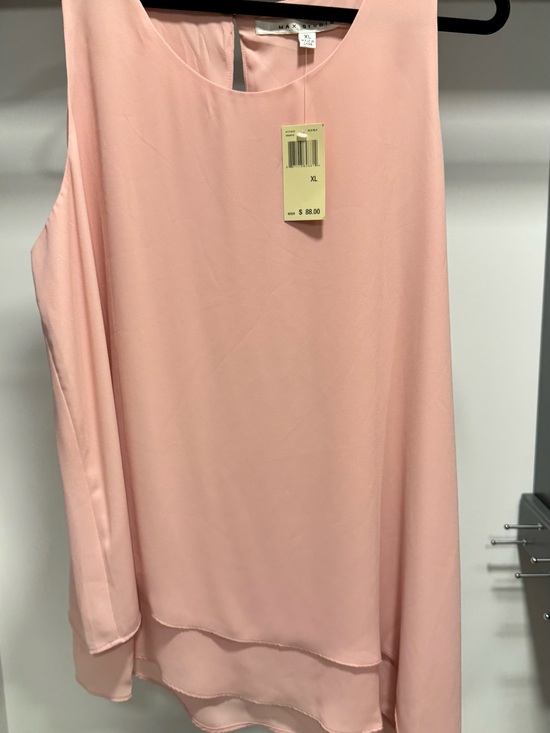 Max Studio Tops - Max Studio Light Pink Asymmetrical Tank